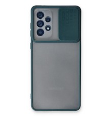 Samsung Galaxy A33 5G Kılıf Palm Buzlu Kamera Sürgülü Silikon - Yeşil