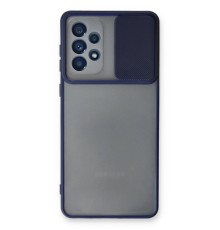 Samsung Galaxy A33 5G Kılıf Palm Buzlu Kamera Sürgülü Silikon - Lacivert
