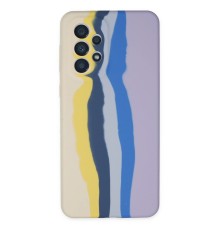 Samsung Galaxy A53 5G Kılıf Ebruli Lansman Silikon - Sarı-Lila