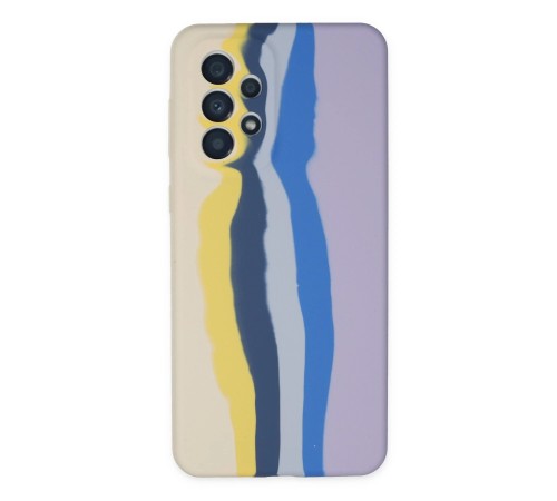 Samsung Galaxy A53 5G Kılıf Ebruli Lansman Silikon - Sarı-Lila Samsung Galaxy A53 5G Kılıf Ebruli Lansman Silikon - Sarı-Lila