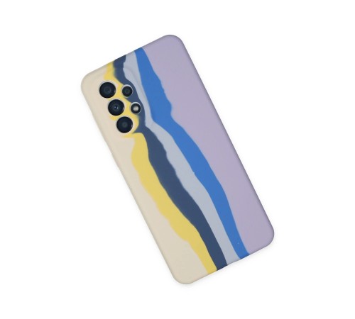 Samsung Galaxy A53 5G Kılıf Ebruli Lansman Silikon - Sarı-Lila Samsung Galaxy A53 5G Kılıf Ebruli Lansman Silikon - Sarı-Lila