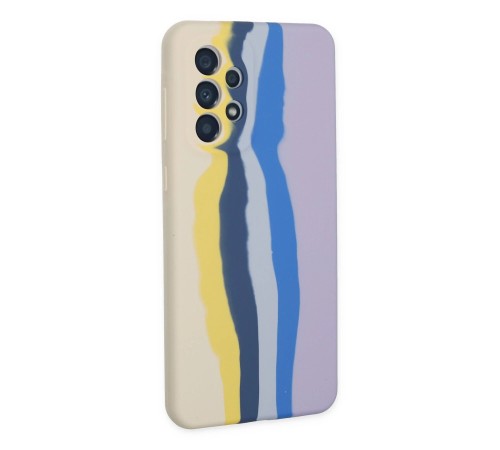 Samsung Galaxy A53 5G Kılıf Ebruli Lansman Silikon - Sarı-Lila Samsung Galaxy A53 5G Kılıf Ebruli Lansman Silikon - Sarı-Lila