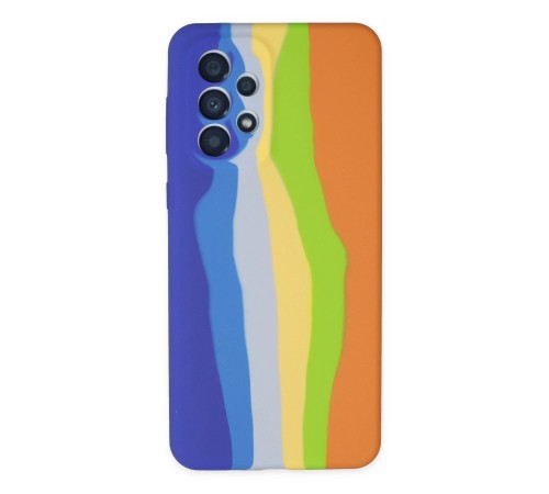Samsung Galaxy A53 5G Kılıf Ebruli Lansman Silikon - Mavi-Turuncu Samsung Galaxy A53 5G Kılıf Ebruli Lansman Silikon - Mavi-Turuncu