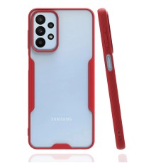 Samsung Galaxy A23 4G Kılıf Platin Silikon - Kırmızı