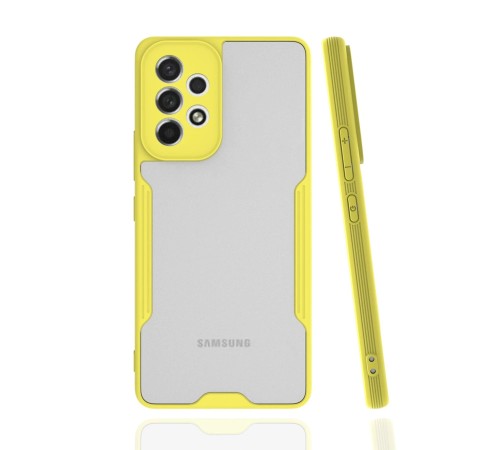 Samsung Galaxy A53 5G Kılıf Platin Silikon - Sarı