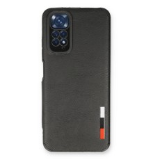 Xiaomi Redmi Note 11 Kılıf Loop Deri Silikon - Siyah