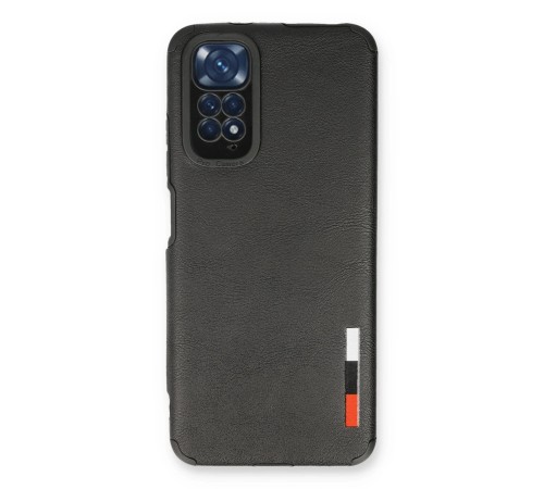 Xiaomi Redmi Note 11 Kılıf Loop Deri Silikon - Siyah