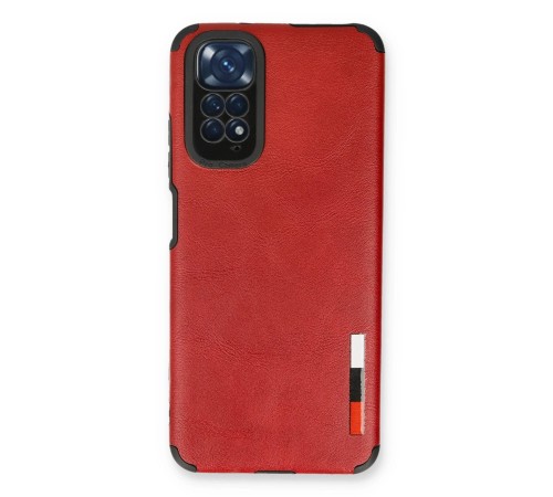 Xiaomi Redmi Note 11 Kılıf Loop Deri Silikon - Kırmızı