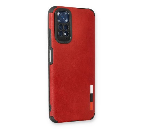 Xiaomi Redmi Note 11 Kılıf Loop Deri Silikon - Kırmızı
