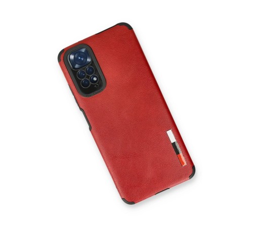 Xiaomi Redmi Note 11 Kılıf Loop Deri Silikon - Kırmızı