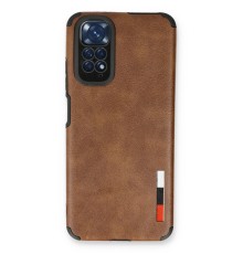 Xiaomi Redmi Note 11 Kılıf Loop Deri Silikon - Kahverengi