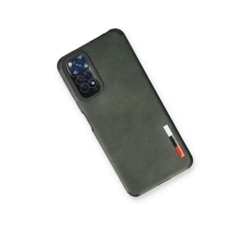 Xiaomi Redmi Note 11 Kılıf Loop Deri Silikon - Yeşil Xiaomi Redmi Note 11 Kılıf Loop Deri Silikon - Yeşil