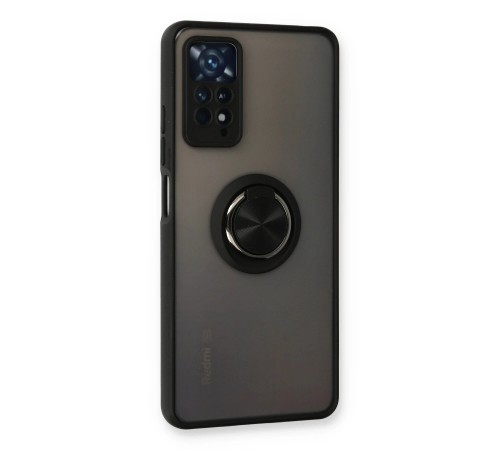 Xiaomi Redmi Note 11 Pro Kılıf Montreal Yüzüklü Silikon Kapak - Siyah Xiaomi Redmi Note 11 Pro Kılıf Montreal Yüzüklü Silikon Kapak - Siyah