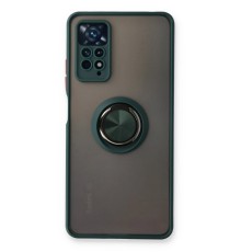Xiaomi Redmi Note 11 Pro Kılıf Montreal Yüzüklü Silikon Kapak - Yeşil
