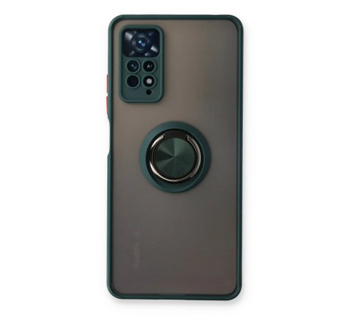 Xiaomi Redmi Note 11 Pro Kılıf Montreal Yüzüklü Silikon Kapak - Yeşil Xiaomi Redmi Note 11 Pro Kılıf Montreal Yüzüklü Silikon Kapak - Yeşil