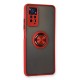 Xiaomi Redmi Note 11 Pro Kılıf Montreal Yüzüklü Silikon Kapak - Kırmızı