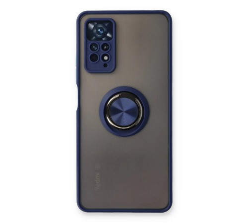 Xiaomi Redmi Note 11 Pro Kılıf Montreal Yüzüklü Silikon Kapak - Lacivert Xiaomi Redmi Note 11 Pro Kılıf Montreal Yüzüklü Silikon Kapak - Lacivert