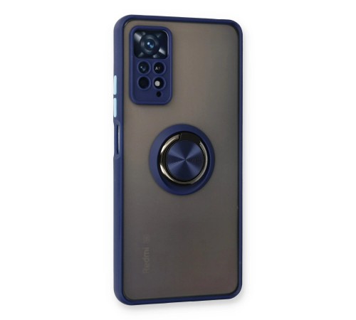 Xiaomi Redmi Note 11 Pro Kılıf Montreal Yüzüklü Silikon Kapak - Lacivert Xiaomi Redmi Note 11 Pro Kılıf Montreal Yüzüklü Silikon Kapak - Lacivert