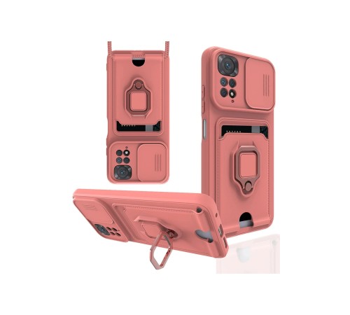 Xiaomi Redmi Note 11 Kılıf Zuma Kartvizitli Yüzüklü Silikon - Pembe Xiaomi Redmi Note 11 Kılıf Zuma Kartvizitli Yüzüklü Silikon - Pembe
