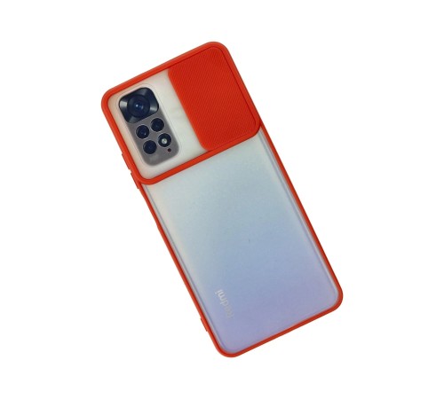 Xiaomi Redmi Note 11 Kılıf Palm Buzlu Kamera Sürgülü Silikon - Kırmızı Xiaomi Redmi Note 11 Kılıf Palm Buzlu Kamera Sürgülü Silikon - Kırmızı