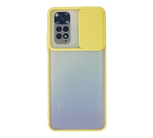 Xiaomi Redmi Note 11 Kılıf Palm Buzlu Kamera Sürgülü Silikon - Sarı Xiaomi Redmi Note 11 Kılıf Palm Buzlu Kamera Sürgülü Silikon - Sarı