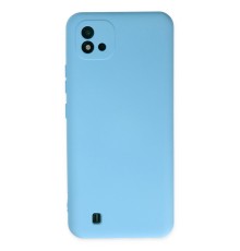 Realme C11 2021 Kılıf Nano içi Kadife Silikon - Mavi