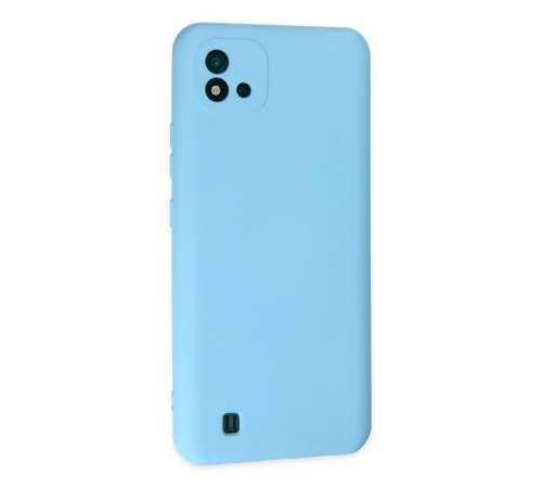 Realme C11 2021 Kılıf Nano içi Kadife Silikon - Mavi Realme C11 2021 Kılıf Nano içi Kadife Silikon - Mavi