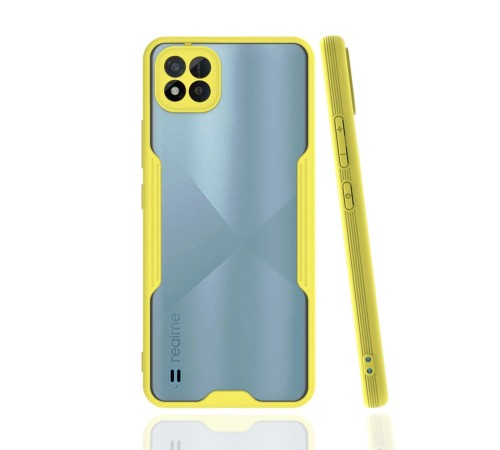 Realme C11 2021 Kılıf Platin Silikon - Sarı Realme C11 2021 Kılıf Platin Silikon - Sarı
