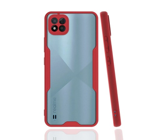 Realme C11 2021 Kılıf Platin Silikon - Kırmızı Realme C11 2021 Kılıf Platin Silikon - Kırmızı