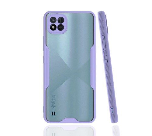 Realme C11 2021 Kılıf Platin Silikon - Lila Realme C11 2021 Kılıf Platin Silikon - Lila