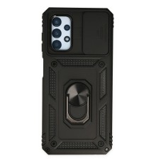 Samsung Galaxy A23 4G Kılıf Pars Lens Yüzüklü Silikon - Siyah