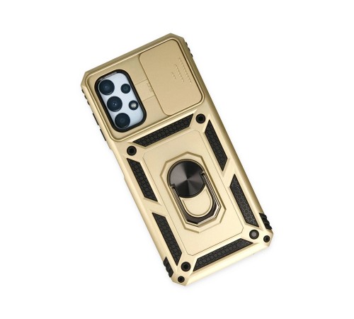 Samsung Galaxy A23 4G Kılıf Pars Lens Yüzüklü Silikon - Gold Samsung Galaxy A23 4G Kılıf Pars Lens Yüzüklü Silikon - Gold