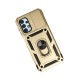 Samsung Galaxy A23 4G Kılıf Pars Lens Yüzüklü Silikon - Gold