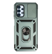 Samsung Galaxy A23 4G Kılıf Pars Lens Yüzüklü Silikon - Yeşil