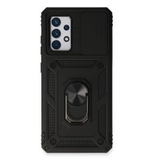 Samsung Galaxy A53 5G Kılıf Pars Lens Yüzüklü Silikon - Siyah