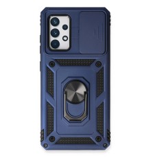 Samsung Galaxy A53 5G Kılıf Pars Lens Yüzüklü Silikon - Lacivert