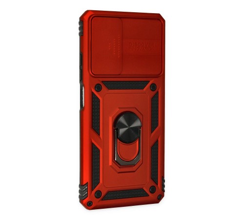 Xiaomi Redmi Note 11 Pro Kılıf Pars Lens Yüzüklü Silikon - Kırmızı
