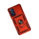 Xiaomi Redmi Note 11 Pro Kılıf Pars Lens Yüzüklü Silikon - Kırmızı