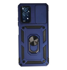 Xiaomi Redmi Note 11 Pro Kılıf Pars Lens Yüzüklü Silikon - Lacivert