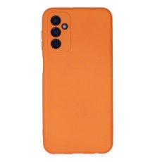 Samsung Galaxy M23 Kılıf Nano içi Kadife Silikon - Turuncu