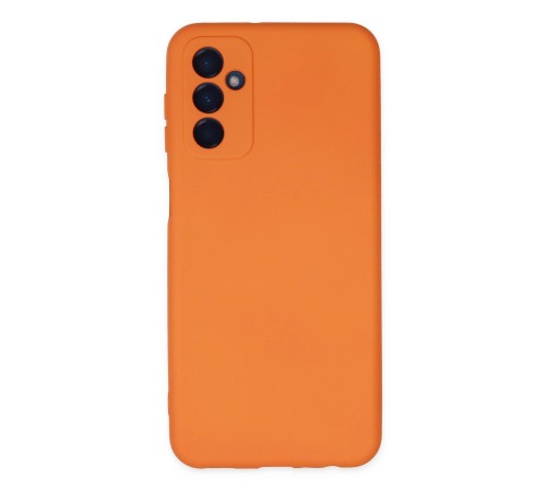 Samsung Galaxy M23 Kılıf Nano içi Kadife Silikon - Turuncu