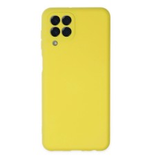 Samsung Galaxy M33 Kılıf Nano içi Kadife Silikon - Sarı