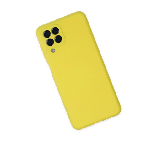 Samsung Galaxy M33 Kılıf Nano içi Kadife Silikon - Sarı
