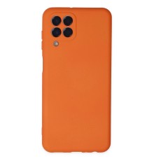Samsung Galaxy M33 Kılıf Nano içi Kadife Silikon - Turuncu