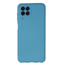 Samsung Galaxy M33 Kılıf Nano içi Kadife Silikon - Mavi