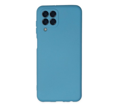 Samsung Galaxy M33 Kılıf Nano içi Kadife Silikon - Mavi Samsung Galaxy M33 Kılıf Nano içi Kadife Silikon - Mavi