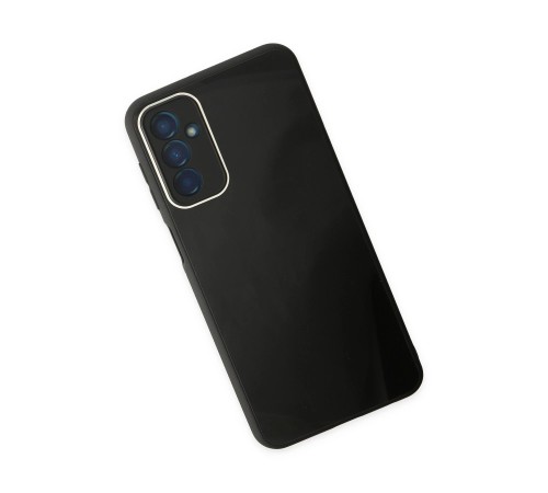 Samsung Galaxy M23 Kılıf Glass Kapak - Siyah Samsung Galaxy M23 Kılıf Glass Kapak - Siyah