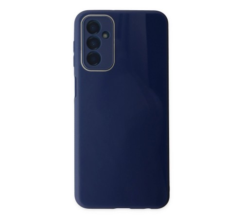 Samsung Galaxy M23 Kılıf Glass Kapak - Lacivert Samsung Galaxy M23 Kılıf Glass Kapak - Lacivert