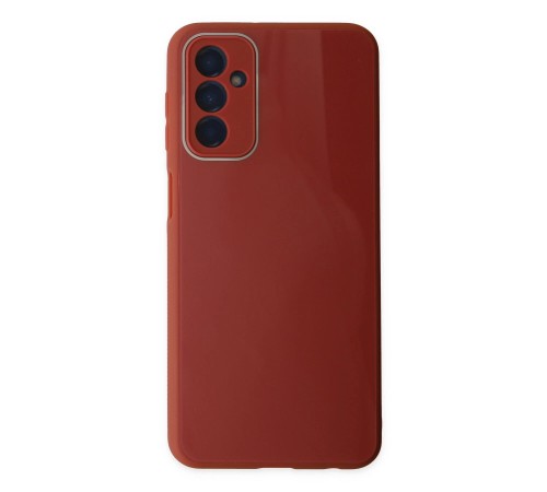Samsung Galaxy M23 Kılıf Glass Kapak - Bordo Samsung Galaxy M23 Kılıf Glass Kapak - Bordo