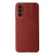 Samsung Galaxy M23 Kılıf Glass Kapak - Bordo